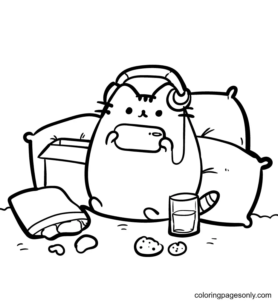 Pusheen Coloring Pages 34