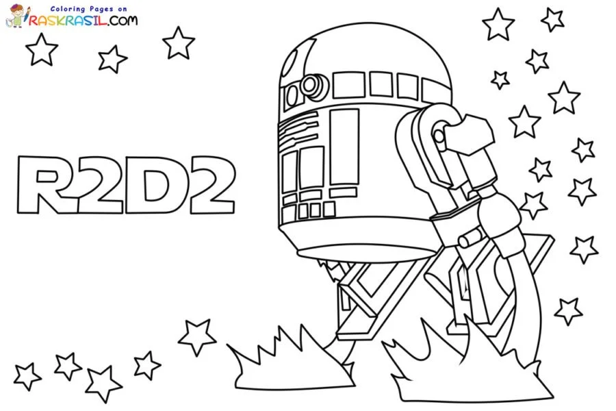 Desenhos de R2D2 Para Colorir 1