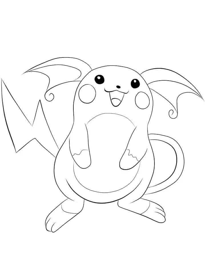 Raichu Coloring Pages 14