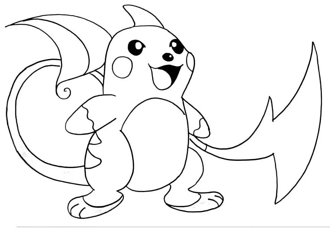 Raichu Coloring Pages 16