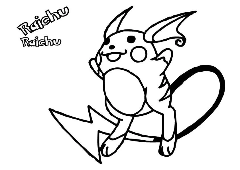 Raichu Coloring Pages 2