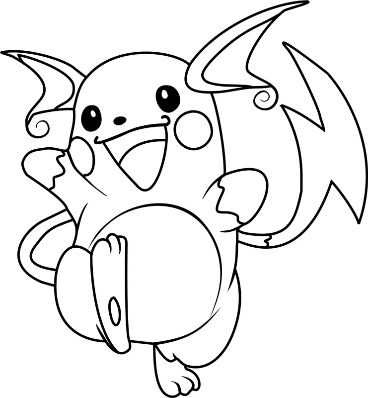 Raichu Coloring Pages 3