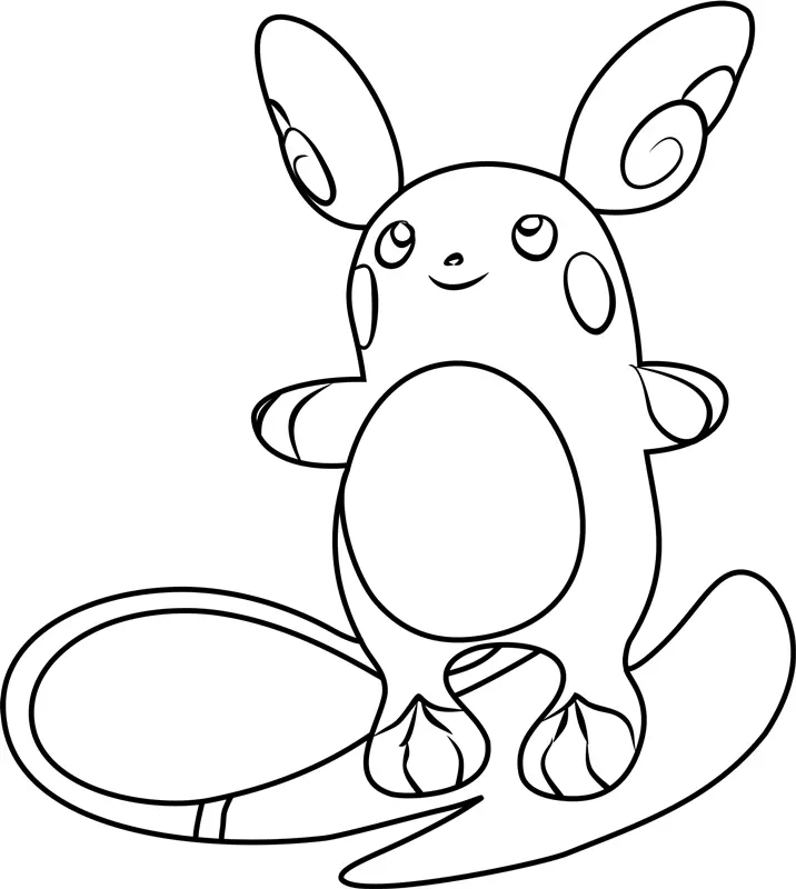 Raichu Coloring Pages 4