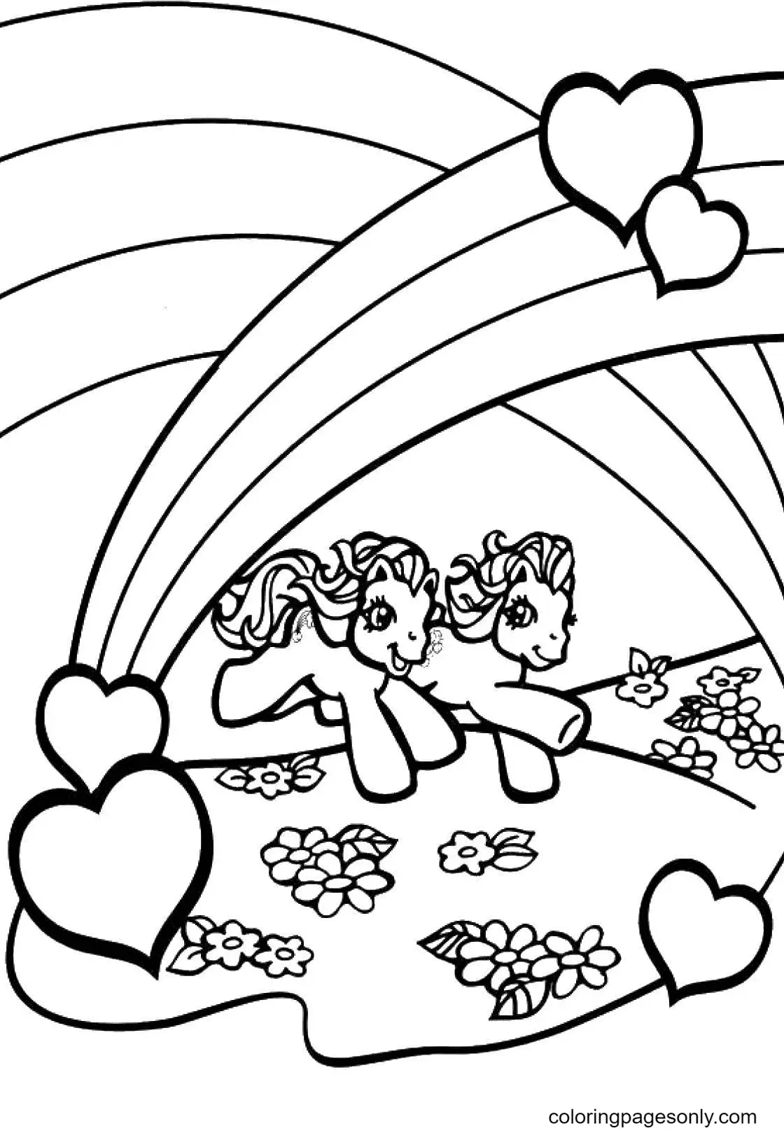 Desenhos de Rainbow Para Colorir