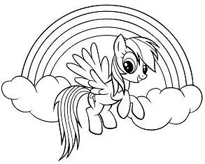 Desenhos de Rainbow Dash Para Colorir