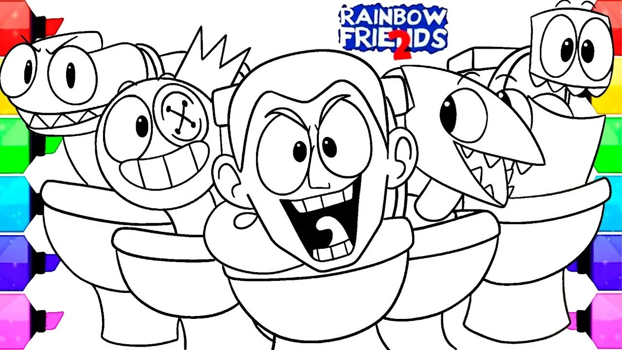 Rainbow Friends 2 Coloring Pages 21