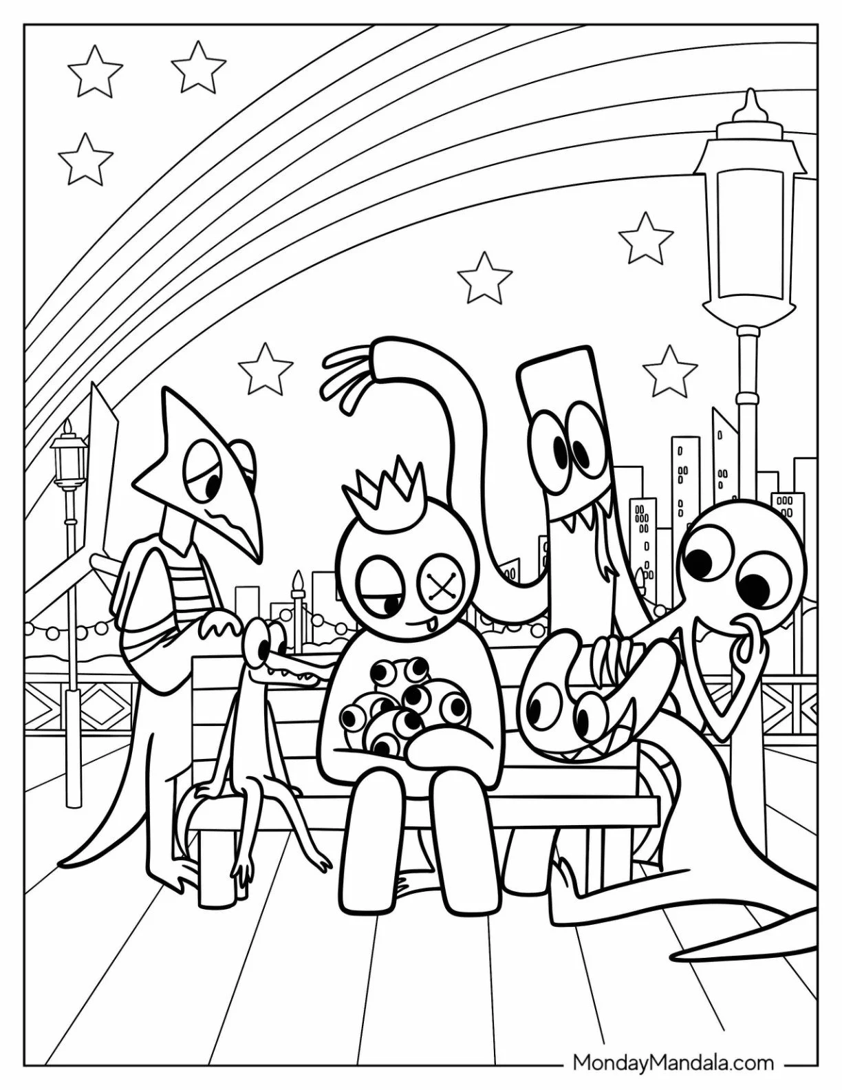 Rainbow Friends 2 Coloring Pages 3