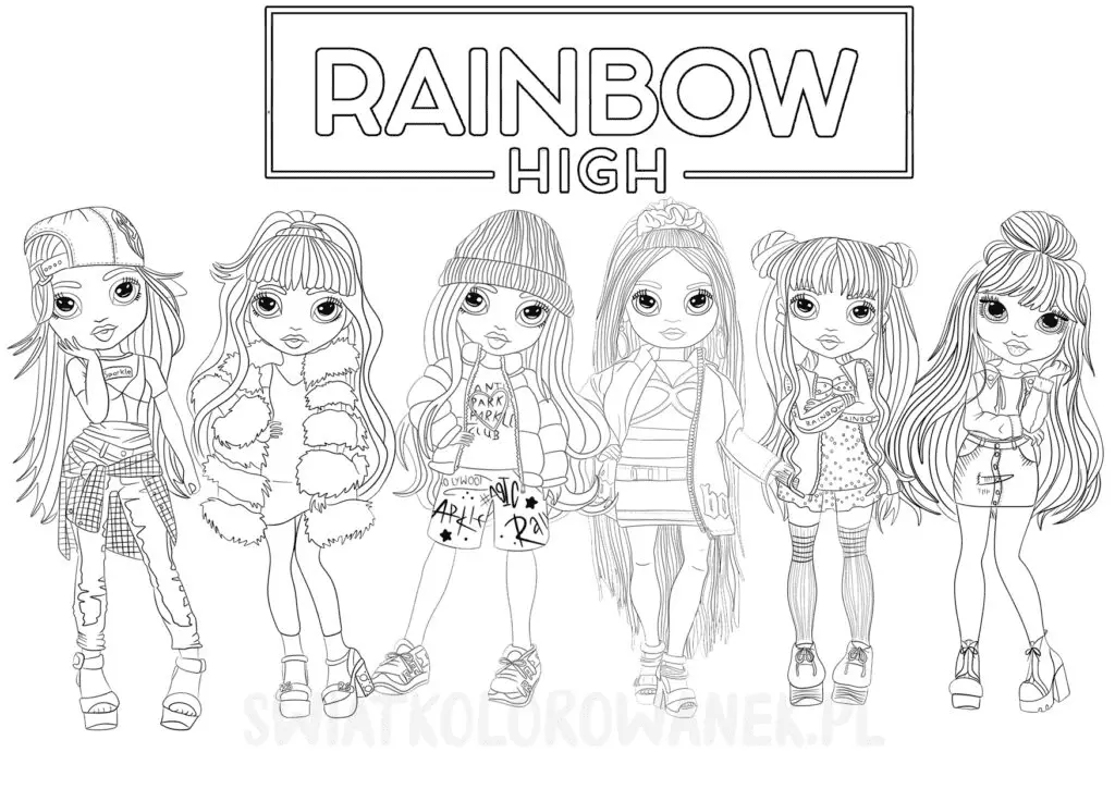 Desenhos de Rainbow High Para Colorir 1