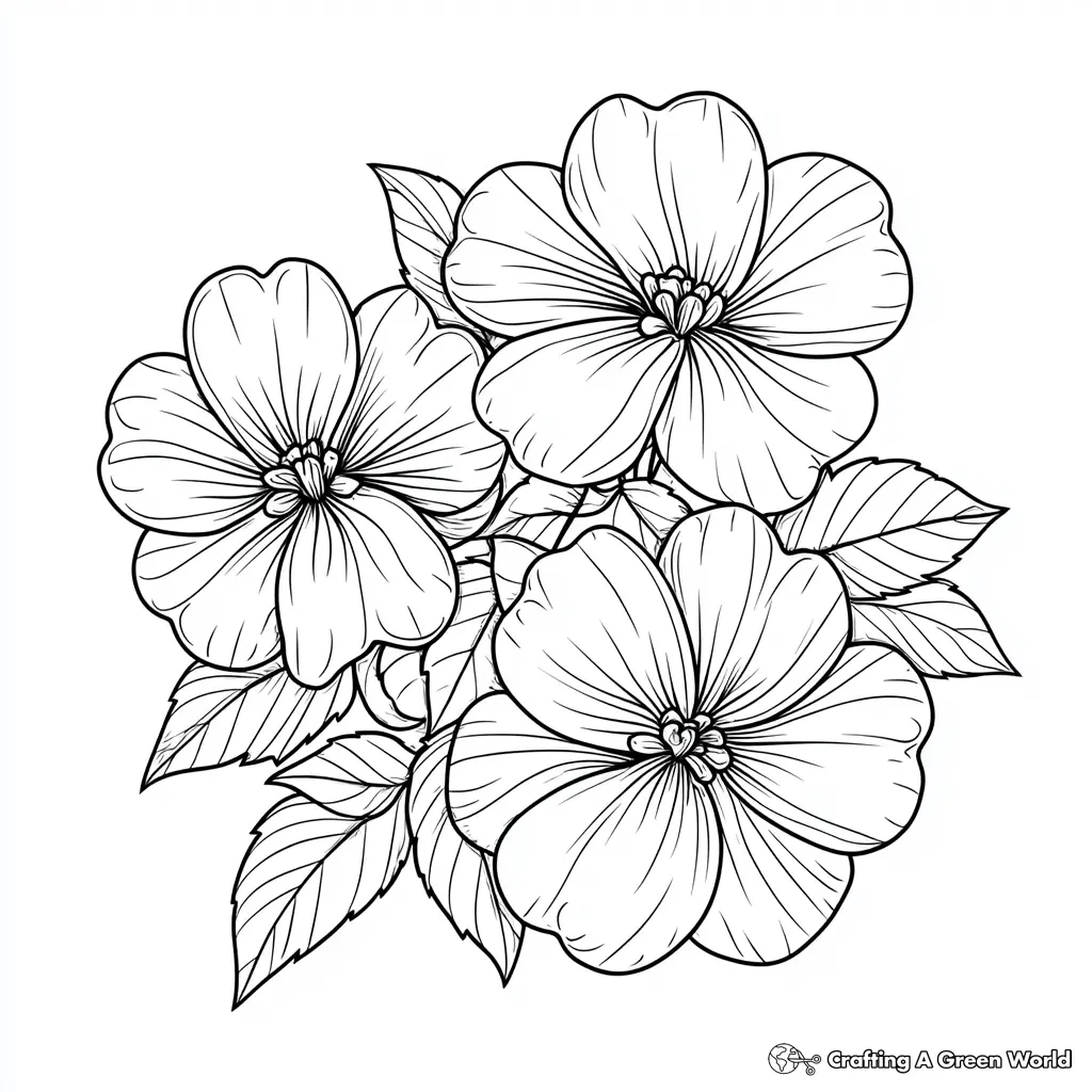 Realistic Flower Coloring Pages 111