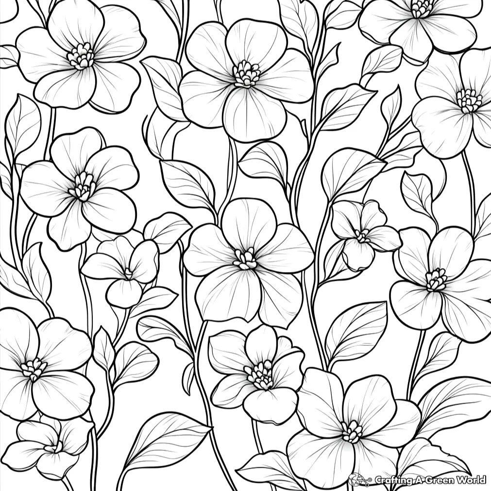 Realistic Flower Coloring Pages 124