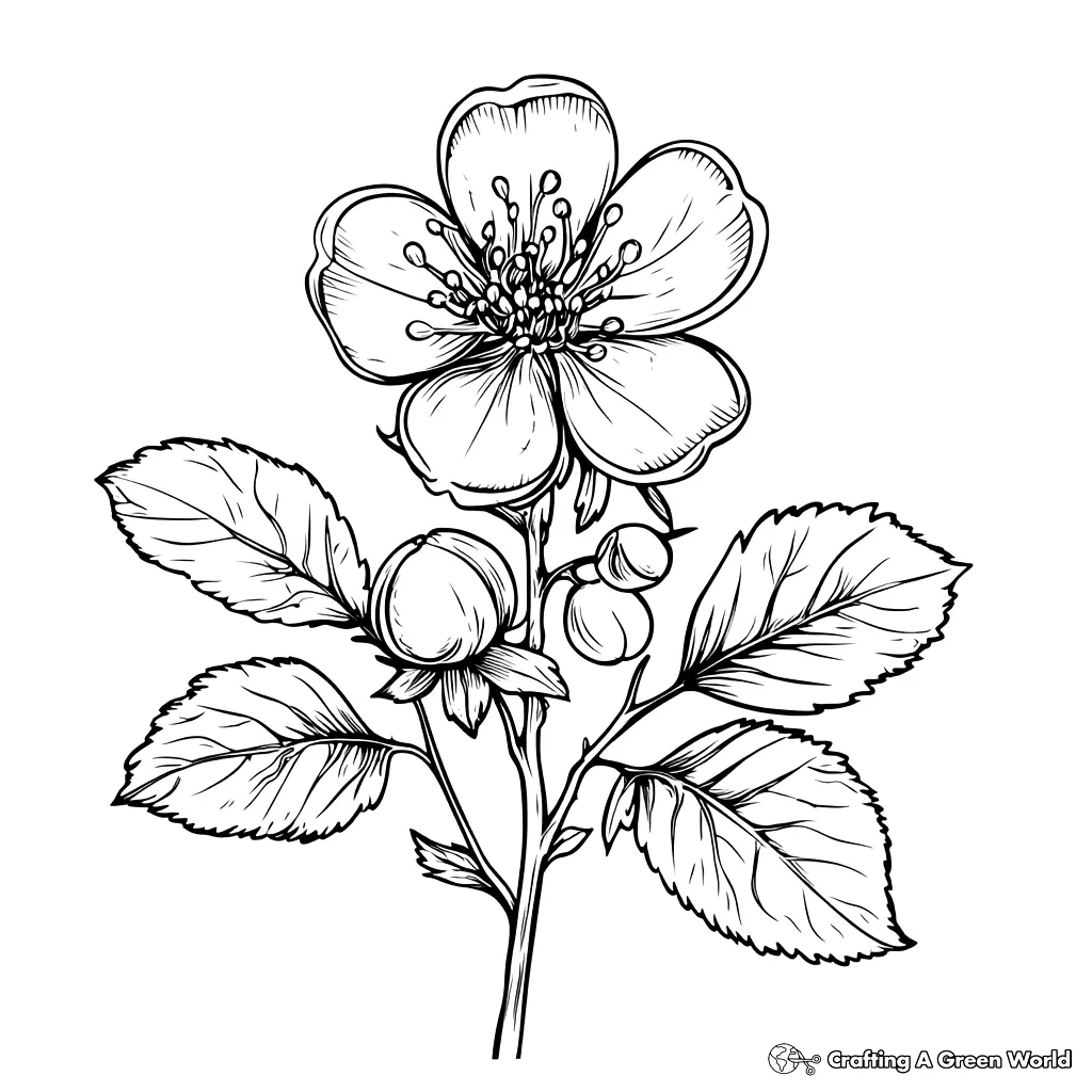 Realistic Flower Coloring Pages 150