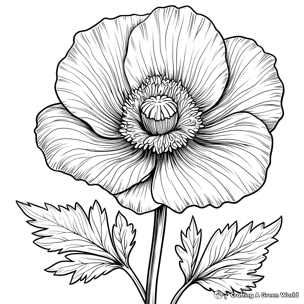 Flores Realistas para Colorir 176