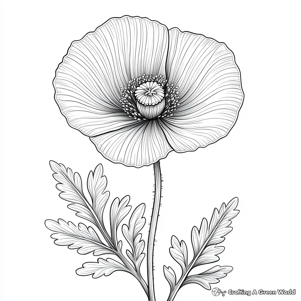 Flores Realistas para Colorear 178