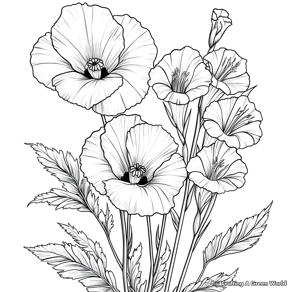 Realistic Flower Coloring Pages 186