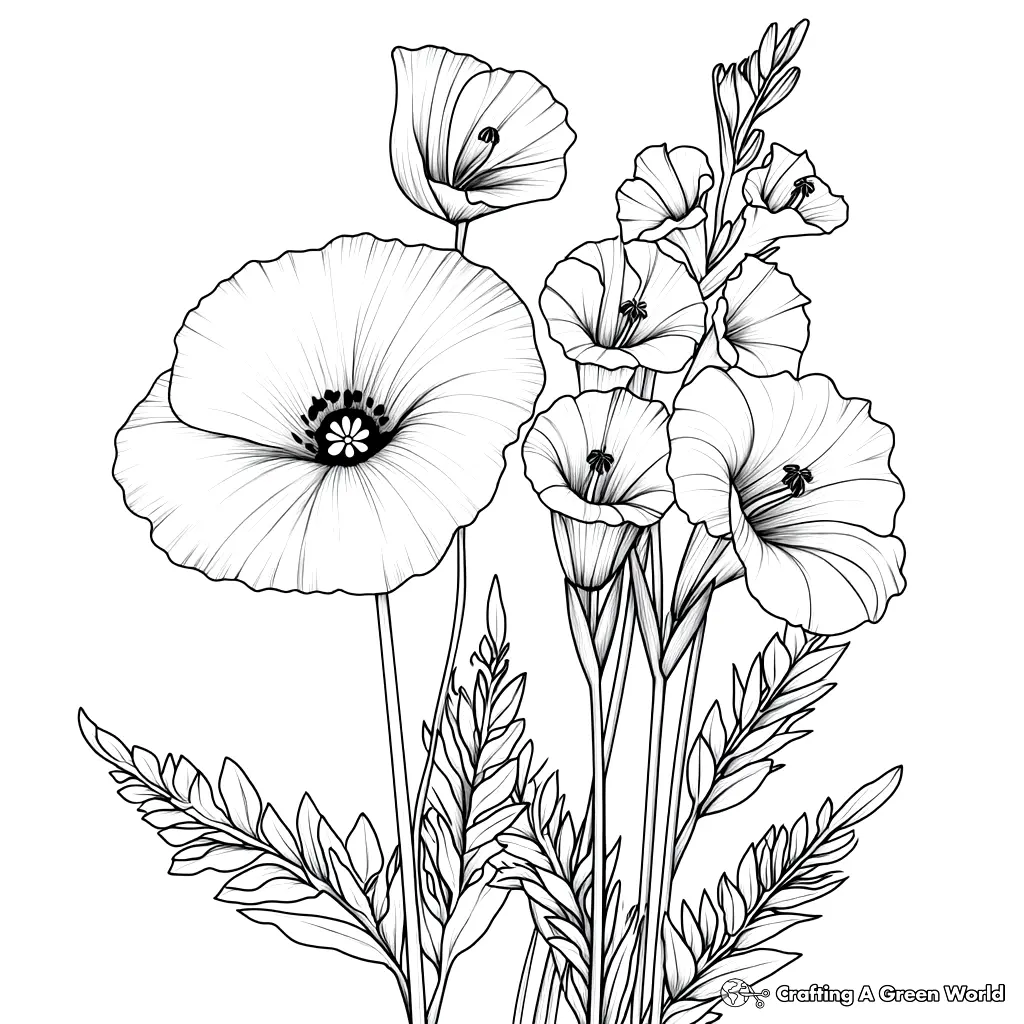 Realistic Flower Coloring Pages 187