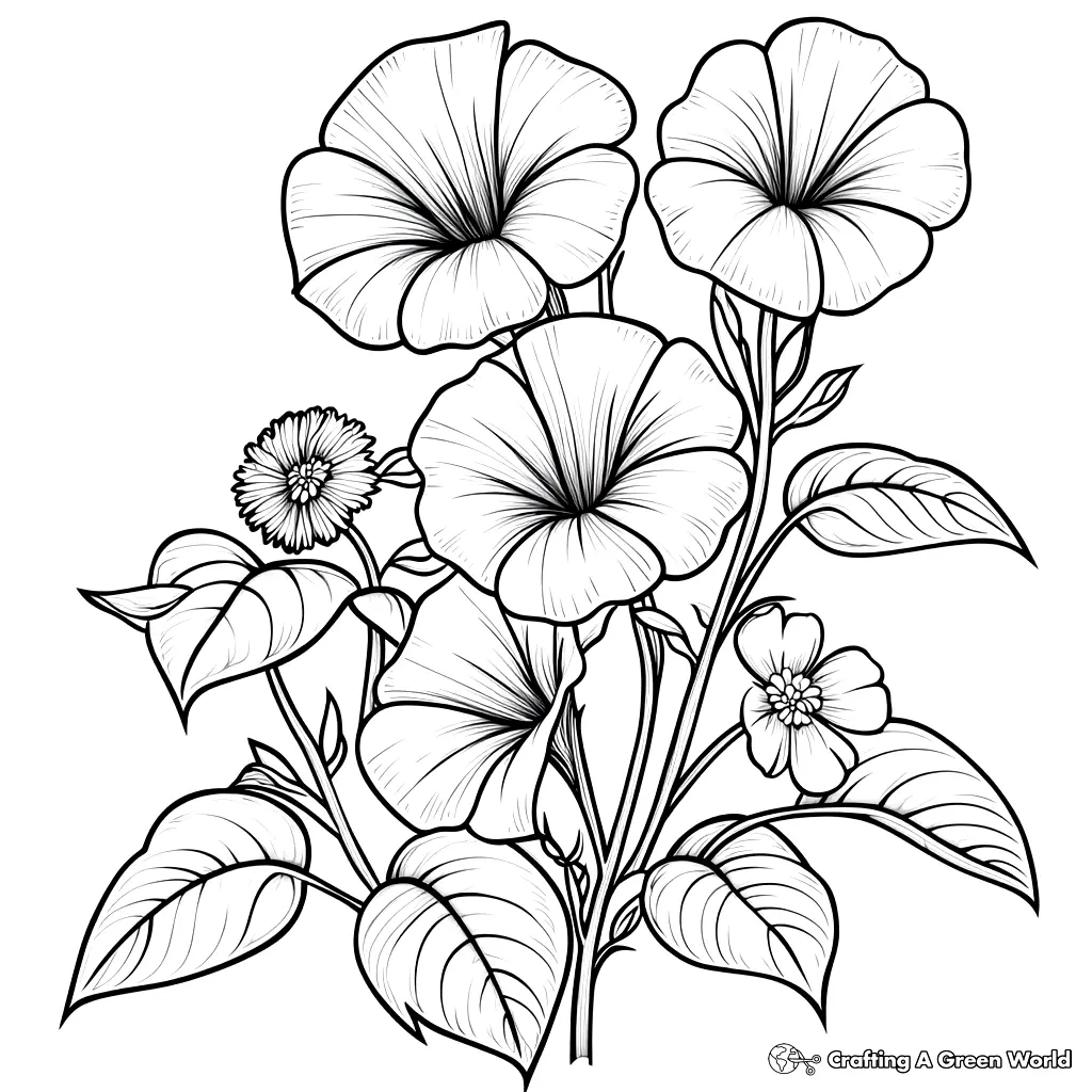 Realistic Flower Coloring Pages 195
