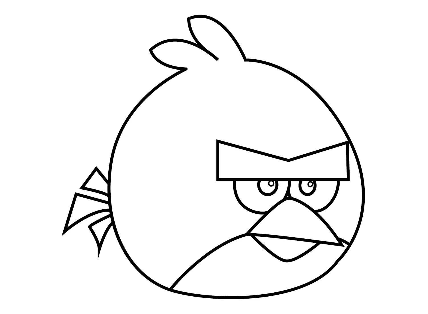 Red Angry Bird Coloring Pages 11