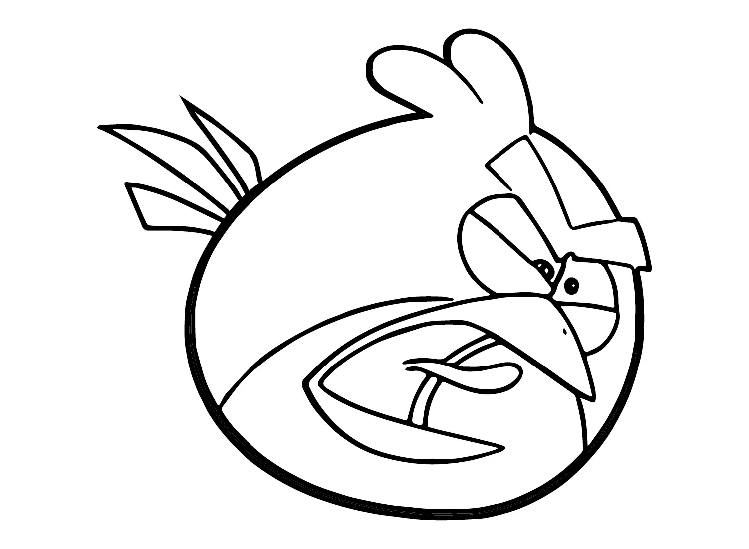 Red Angry Bird Coloring Pages 13