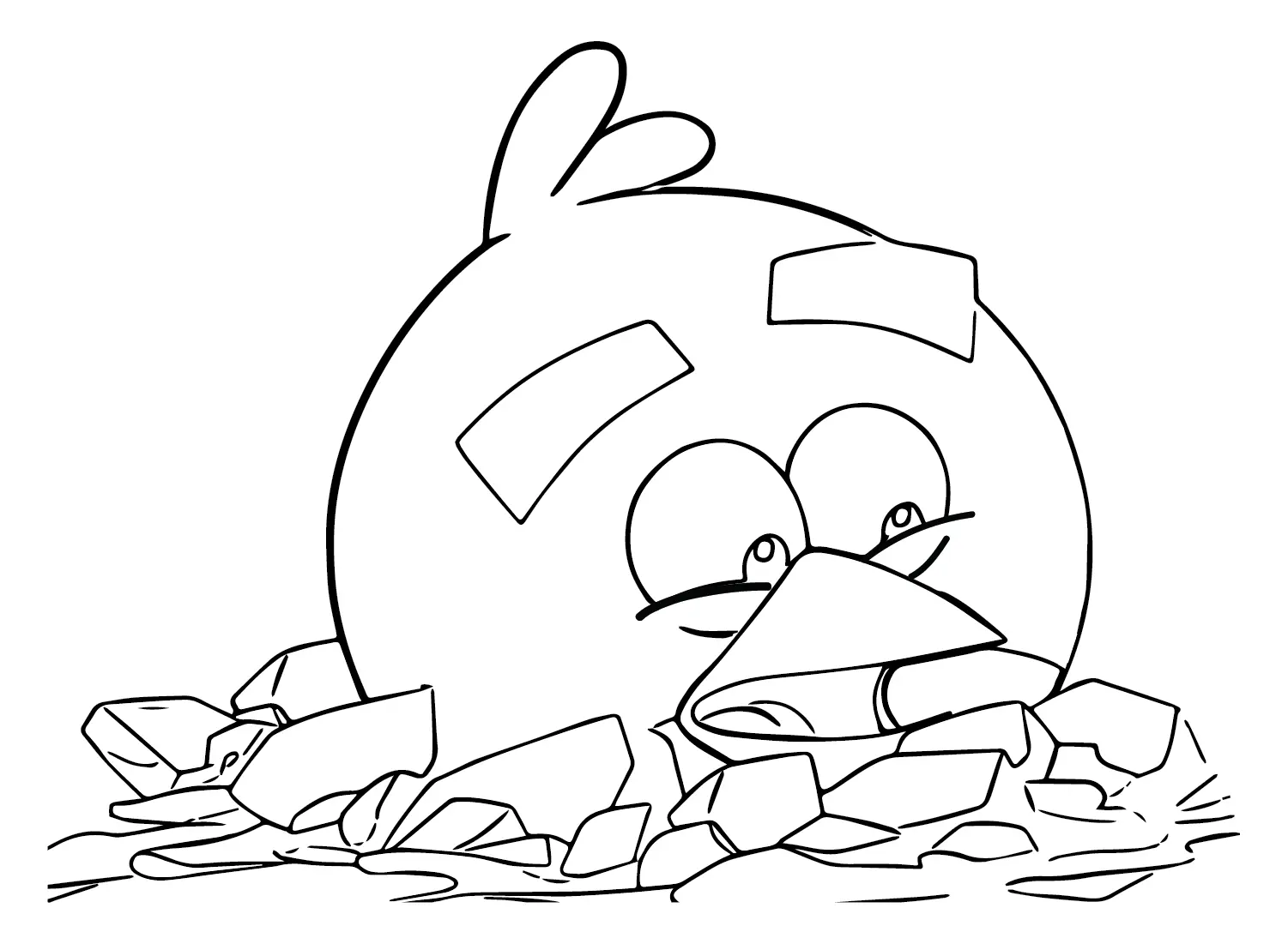 Red Angry Bird Coloring Pages 14