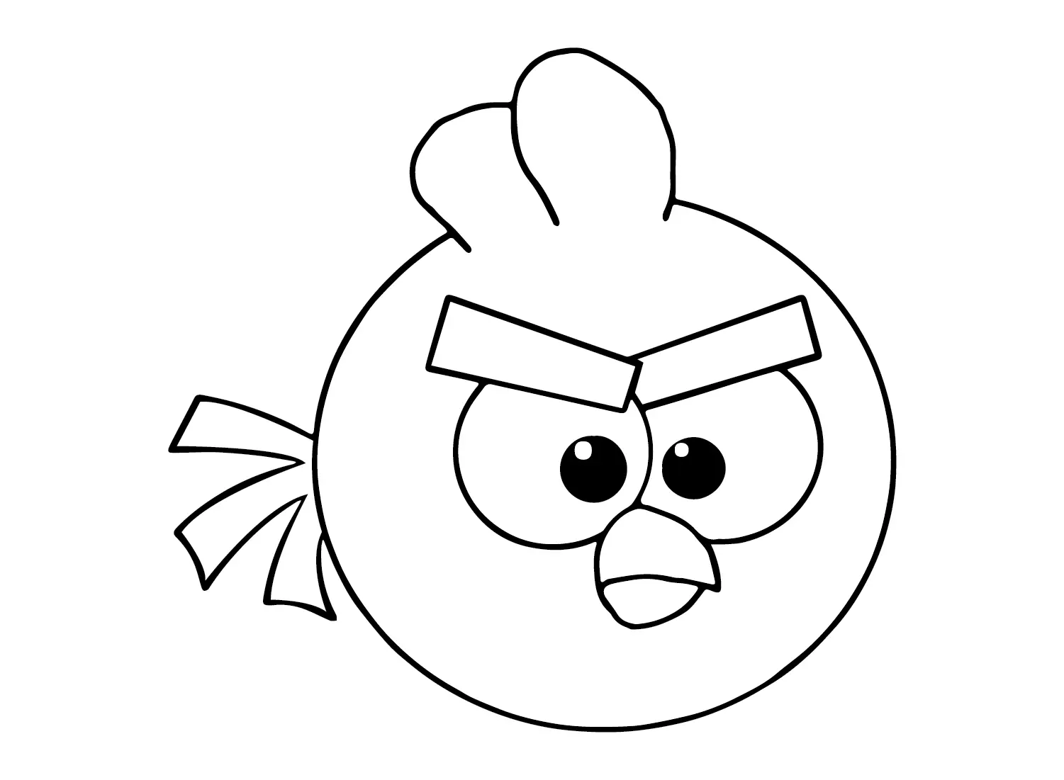 Red Angry Bird Coloring Pages 4