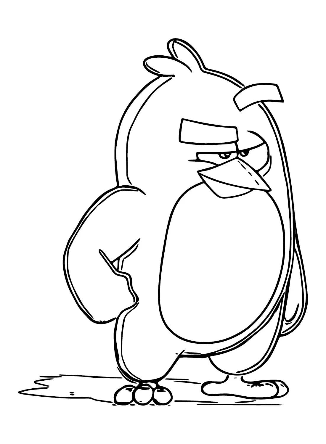 Red Angry Bird Coloring Pages 5