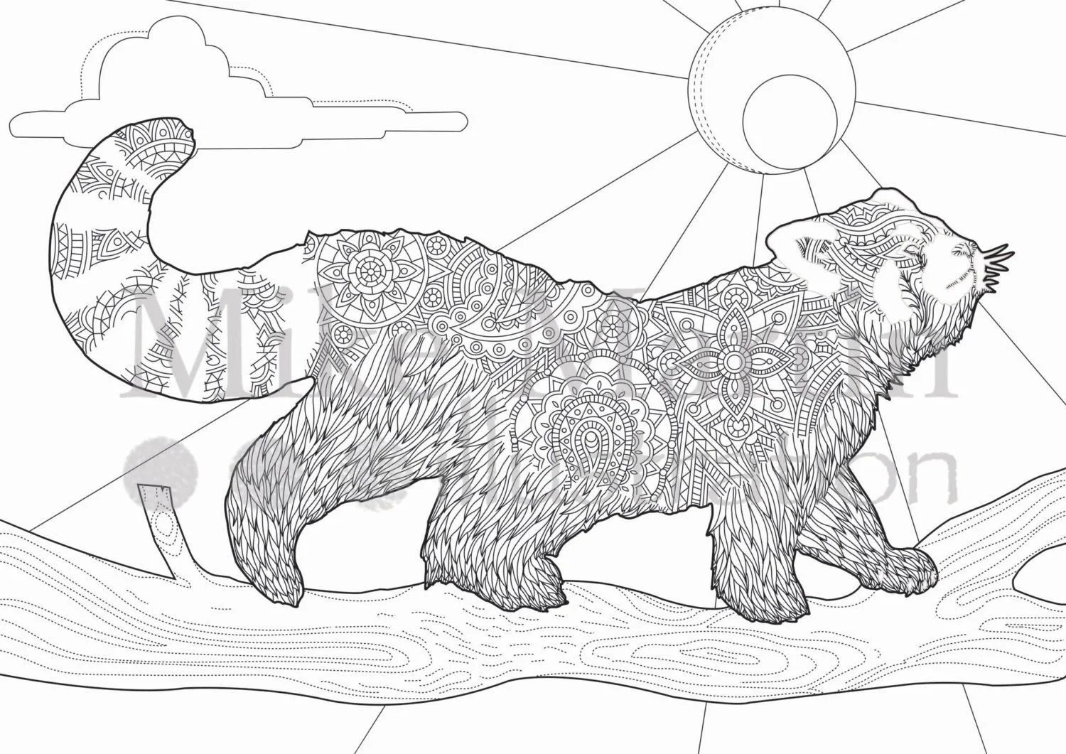 Red Panda Coloring Pages 28