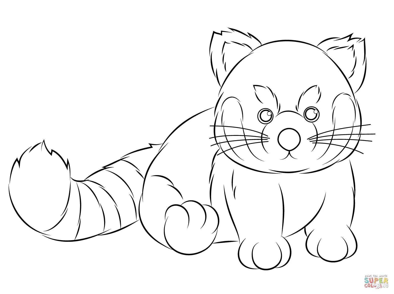 Red Panda Coloring Pages 3