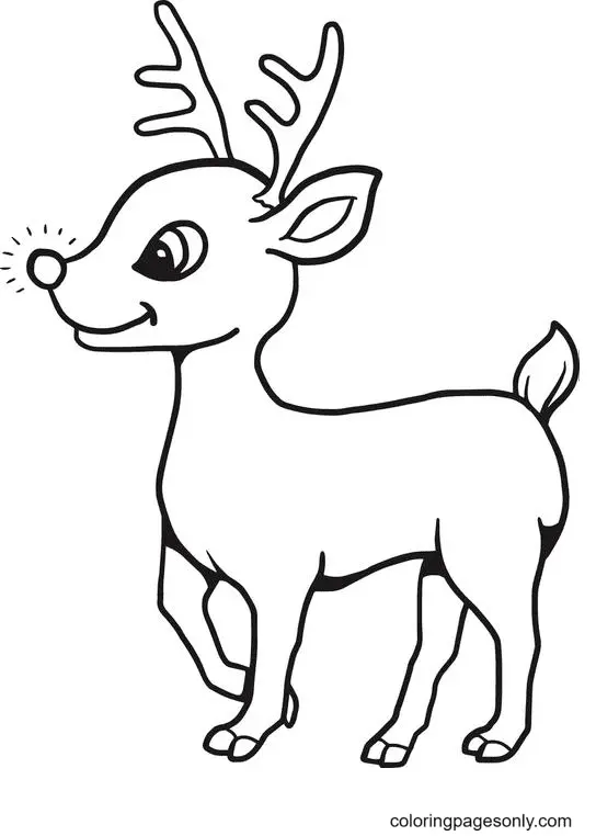 Reindeer Coloring Pages 1