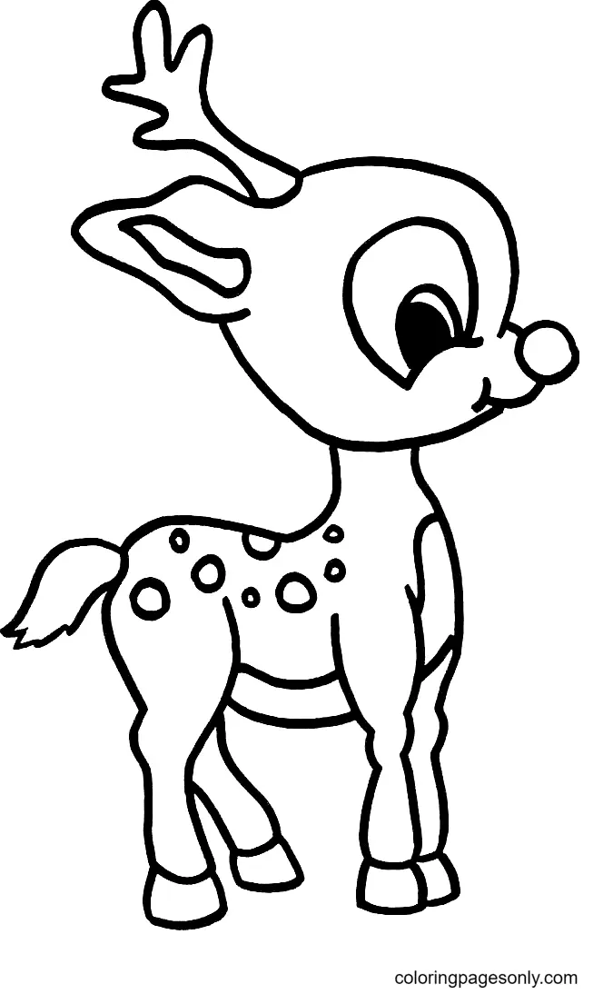 Reindeer Coloring Pages 2