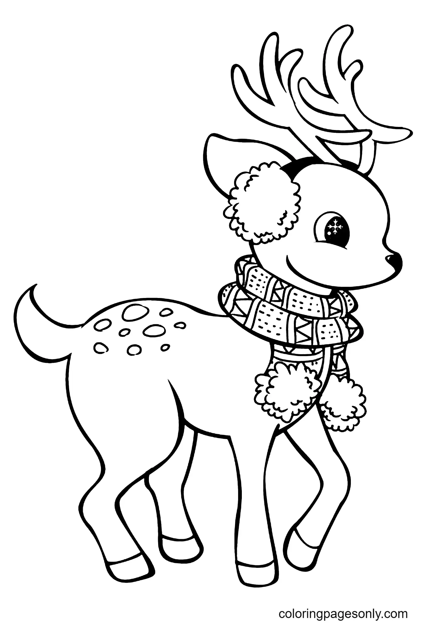 Reindeer Coloring Pages 3