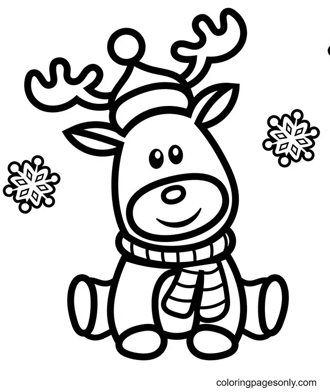 Reindeer Coloring Pages 6