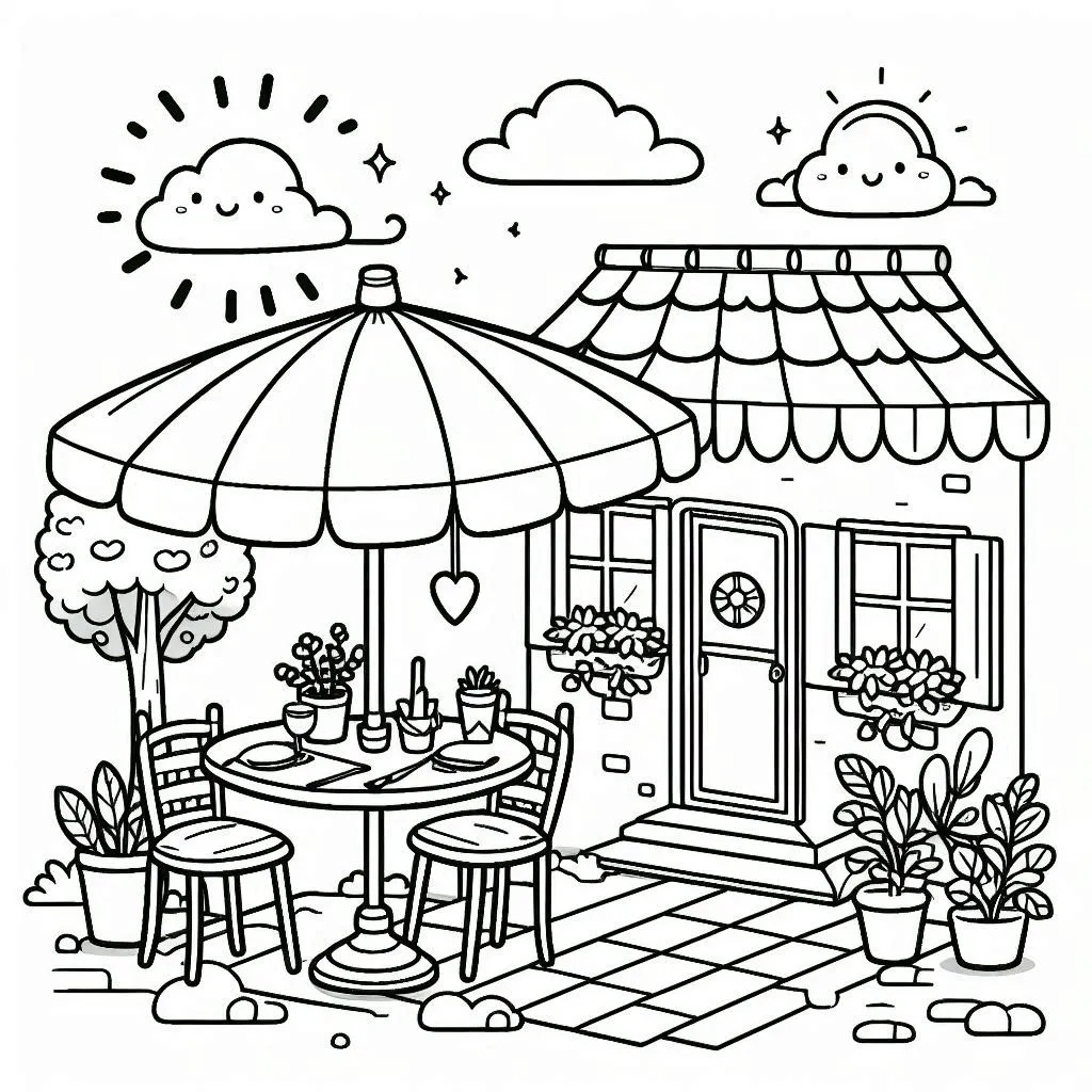 Restaurante Para Colorir 3