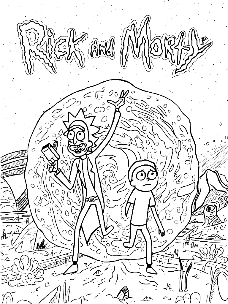 Rick and Morty Coloring Pages 10