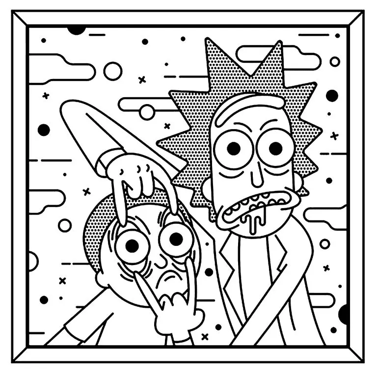 Rick and Morty Coloring Pages 16