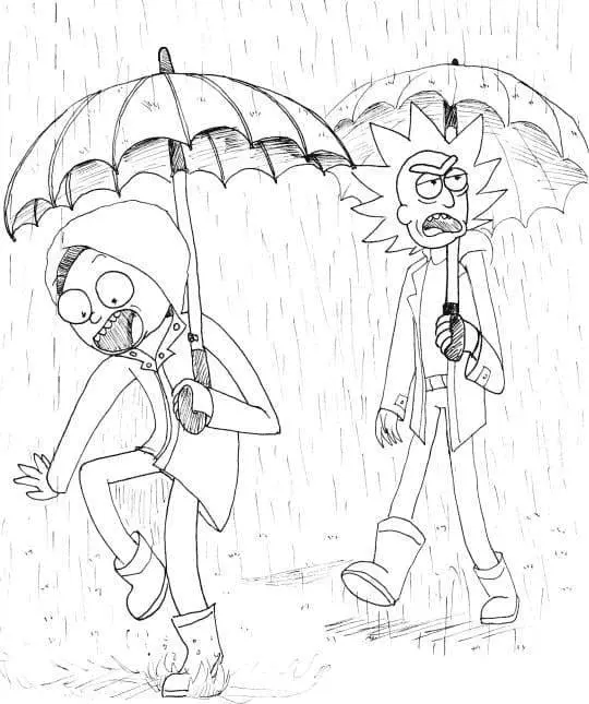 Rick and Morty Coloring Pages 29