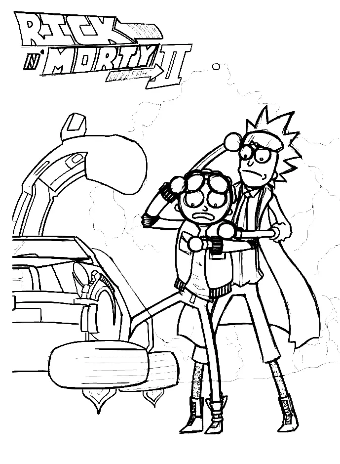 Rick and Morty Coloring Pages 36