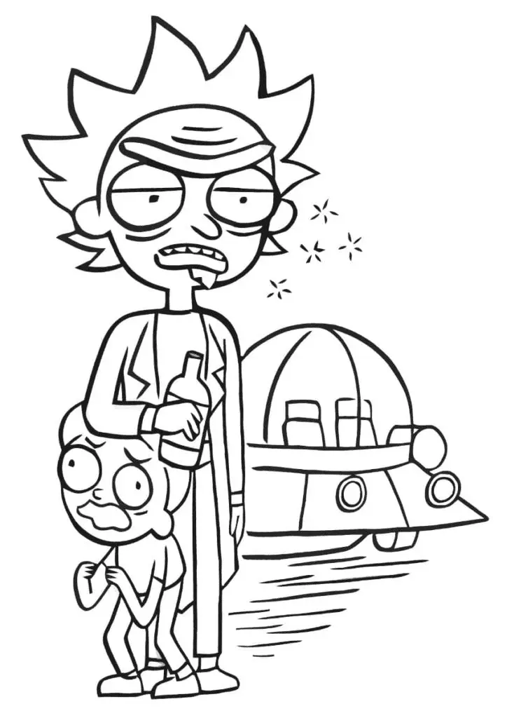 Rick and Morty Coloring Pages 42