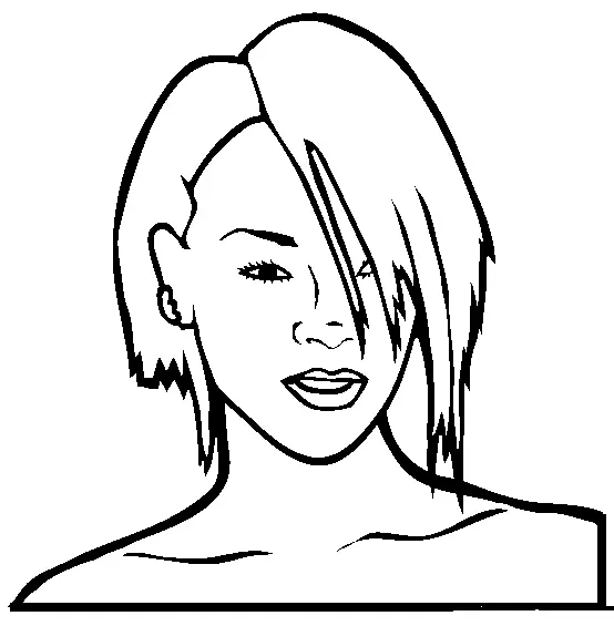 Rihanna Coloring pages 2