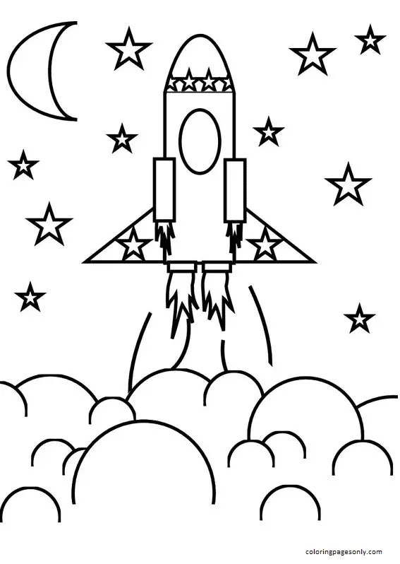 Rocket Coloring Pages 1