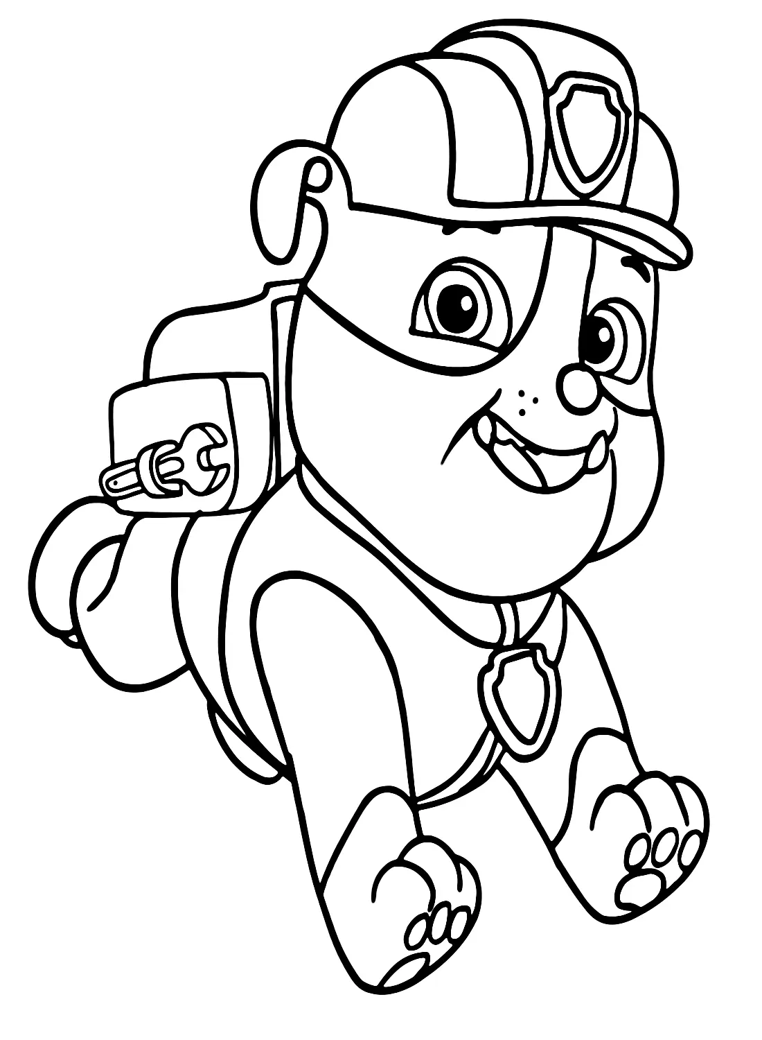 Paw Patrol Rubble Para Colorear