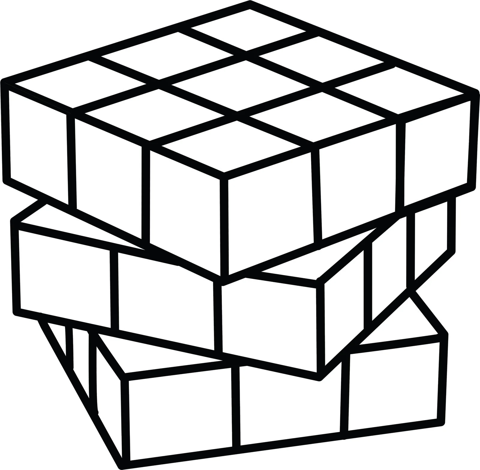 Desenhos de Rubiks Kubus Para Colorir 1