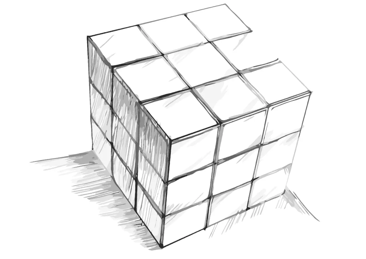 Desenhos de Rubiks Kubus Para Colorir 12