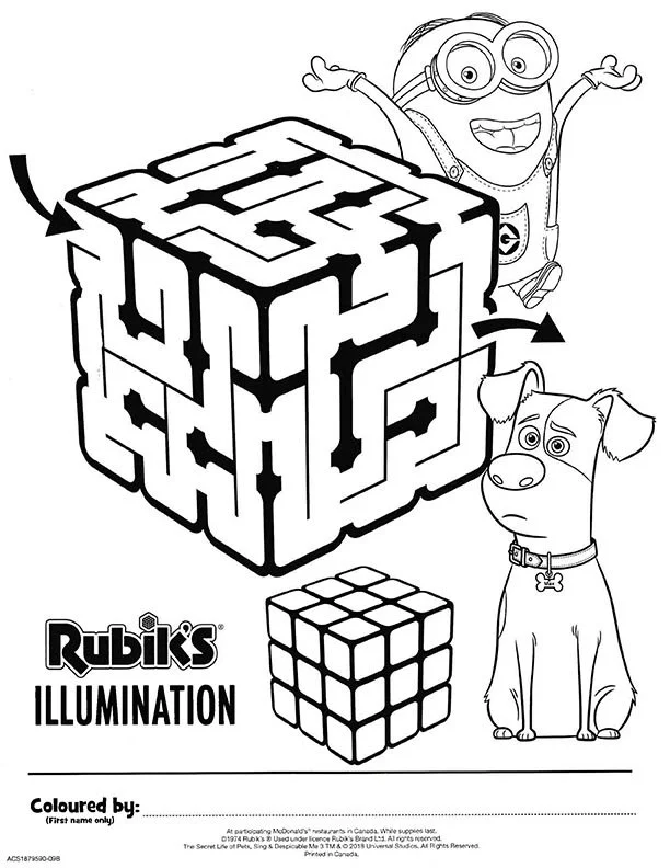 Desenhos de Rubiks Kubus Para Colorir 16