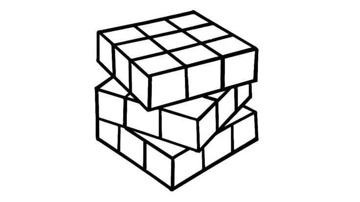 Desenhos de Rubiks Kubus Para Colorir 17