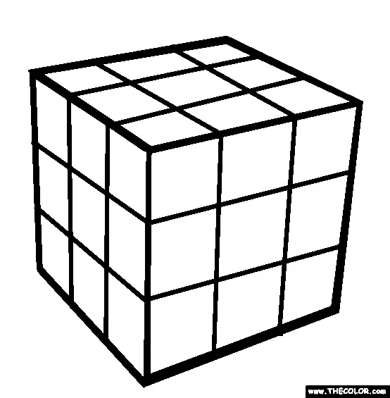 Desenhos de Rubiks Kubus Para Colorir 22