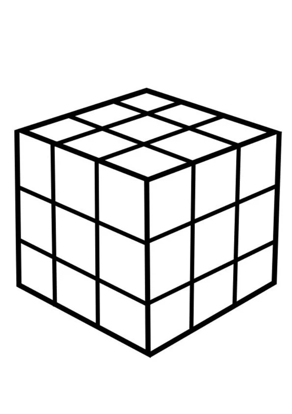 Desenhos de Rubiks Kubus Para Colorir 23