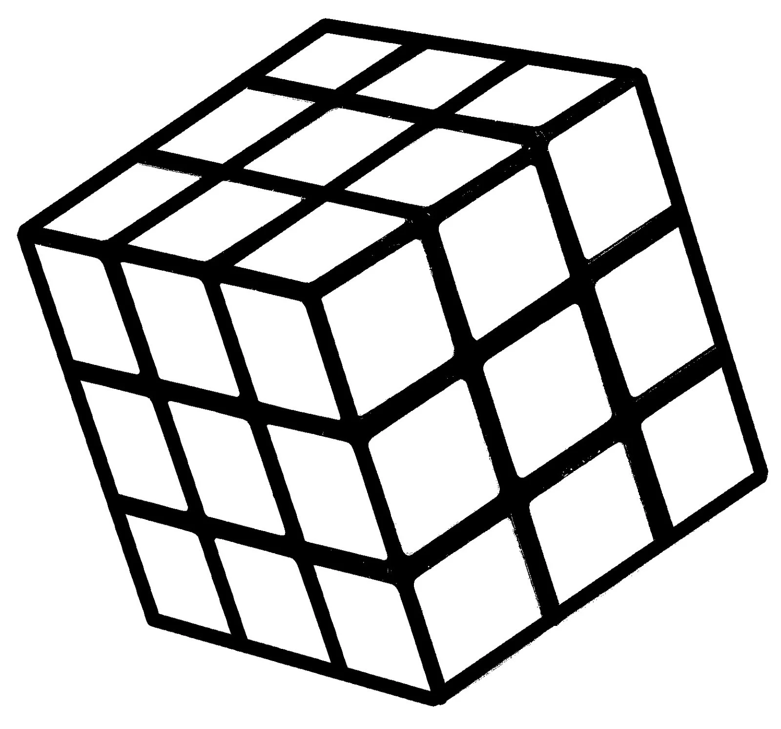 Desenhos de Rubiks Kubus Para Colorir 25