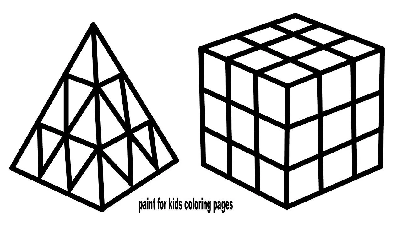 Desenhos de Rubiks Kubus Para Colorir 27