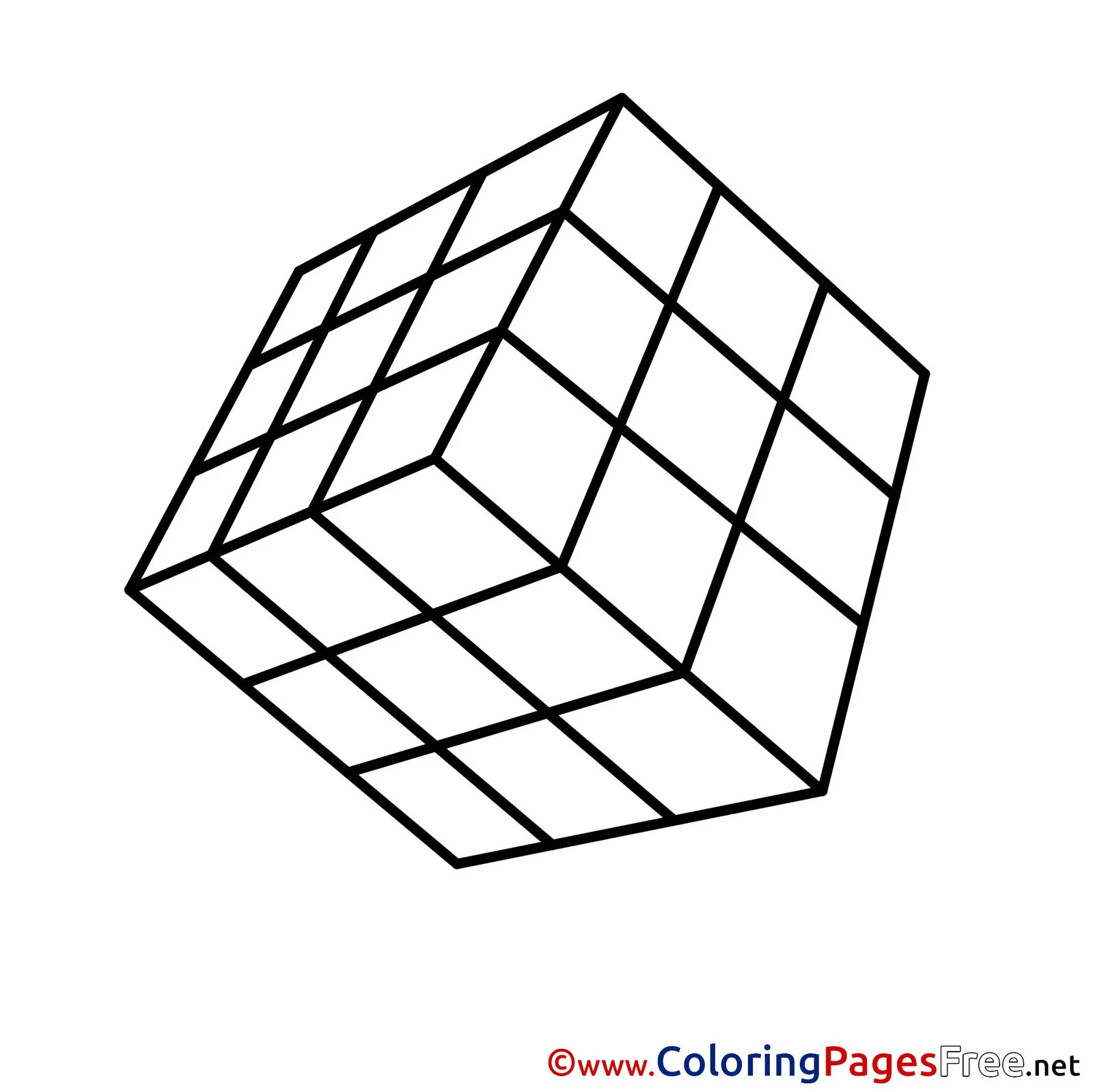 Desenhos de Rubiks Kubus Para Colorir 28