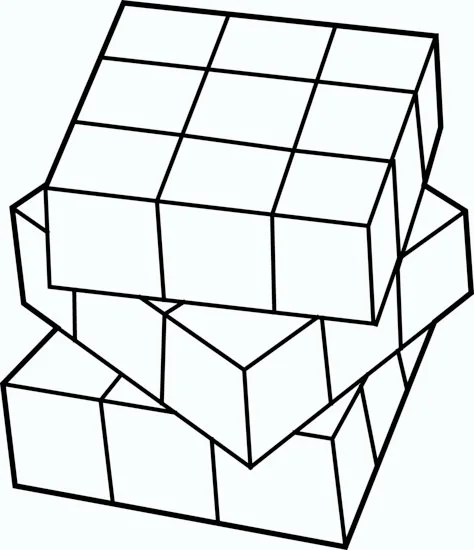 Desenhos de Rubiks Kubus Para Colorir 3